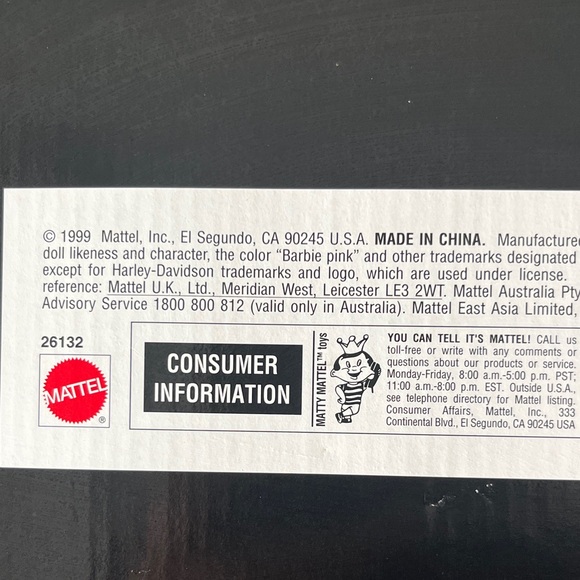 VTG 1999 Barbie Harley-Davidson Motorcycle in Red and Silver NIB* - Picture 6 of 8